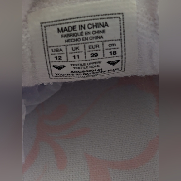 ROXY, Kids' Bayshore Plus LX Slip On Sneaker, Lavender Multi, Size 12 - Picture 8 of 9